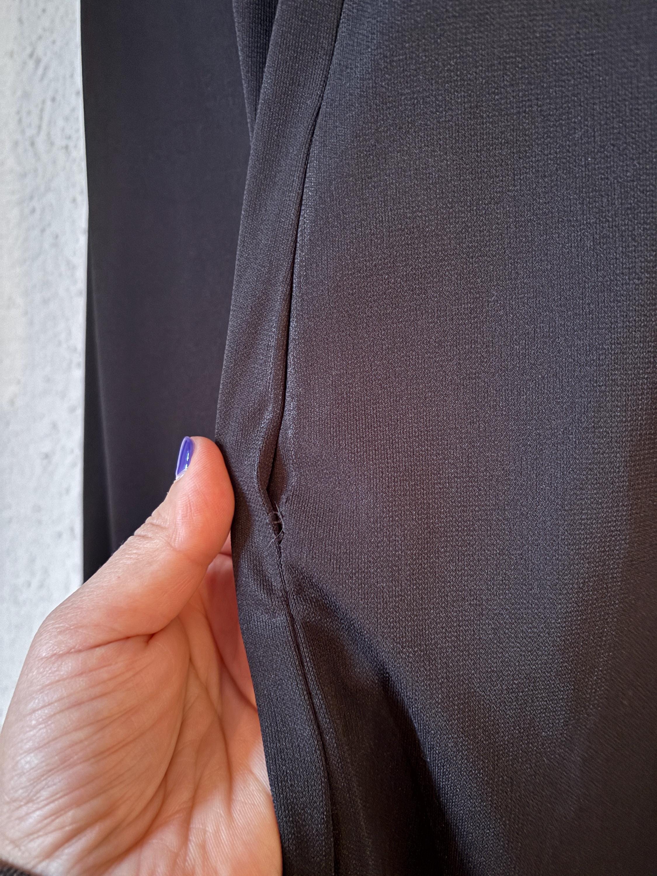 90s Y2K Black Maxi Skinny Spaghetti Strappy Floral Embroidered Long Sexy Maxi Dress Arianna by Rachel Kaye Size Medium 10