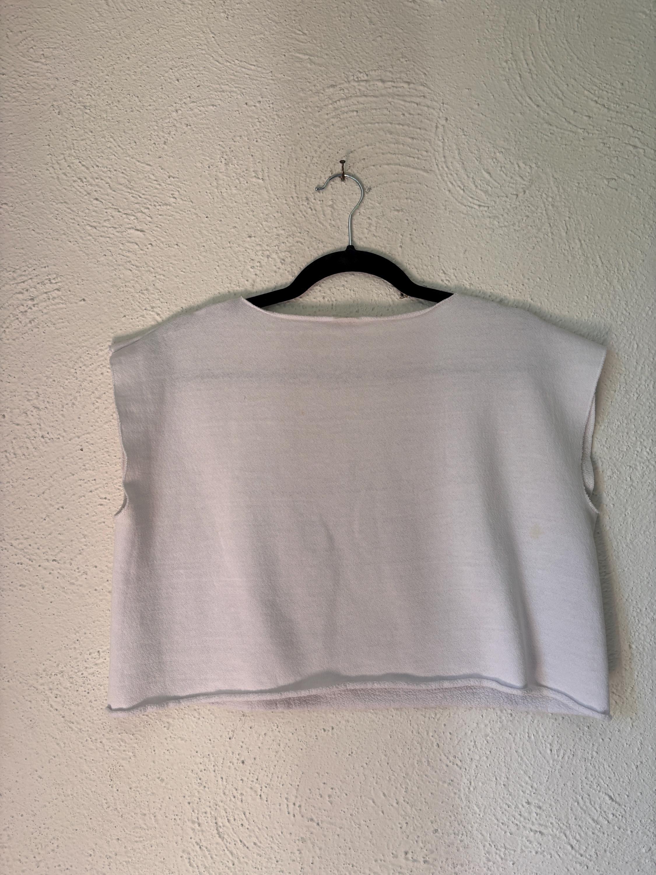 San Francisco California Cropped Sweater T Shirt Tank Top Muscle Tee Unisex Healthknit Made in USA White Graphic Shirt Medium