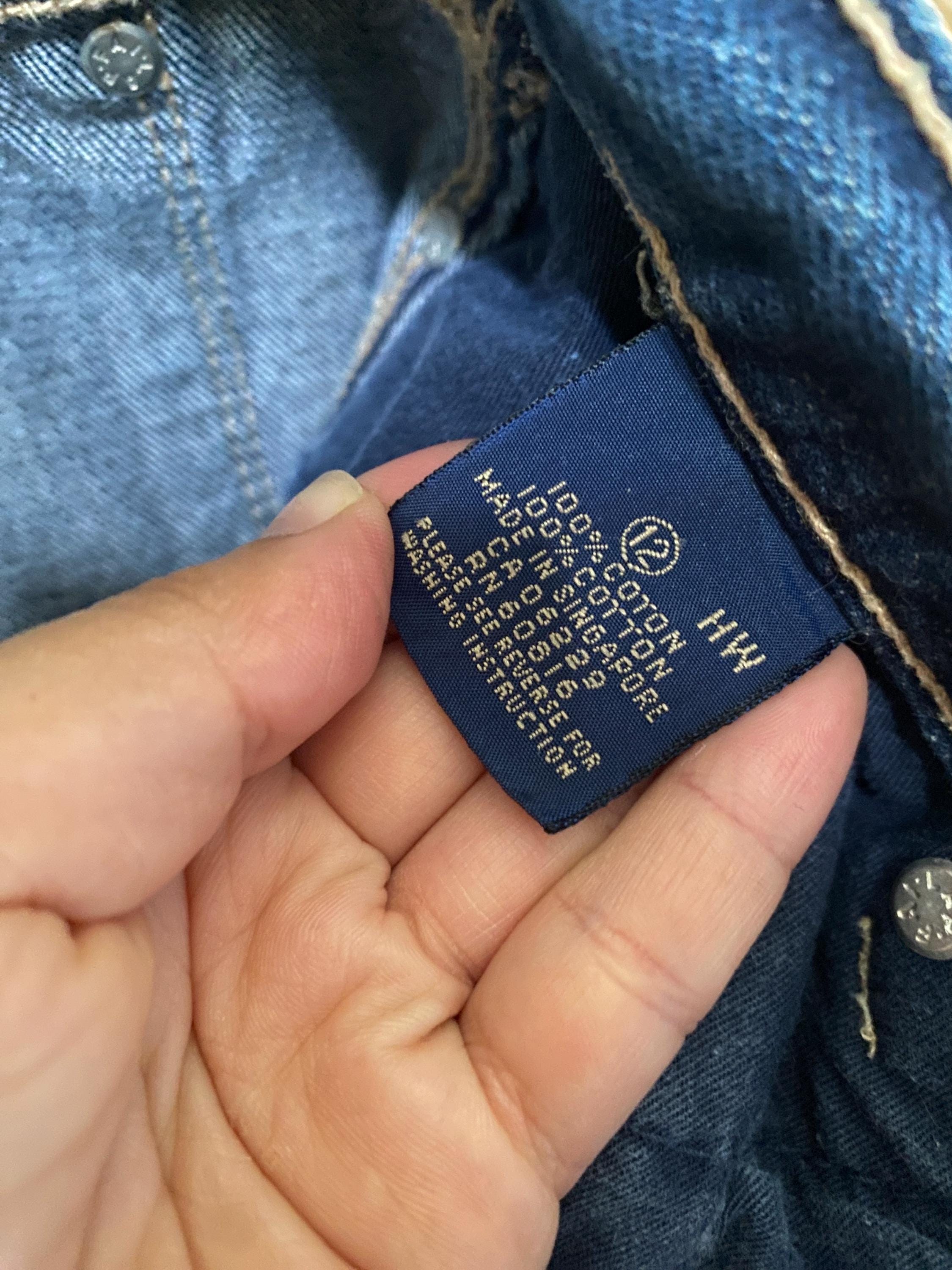 1970s Gloria Vanderbilt for Murjani Dark Blue Denim Jeans Size Small Cotton Straight Leg High Waist