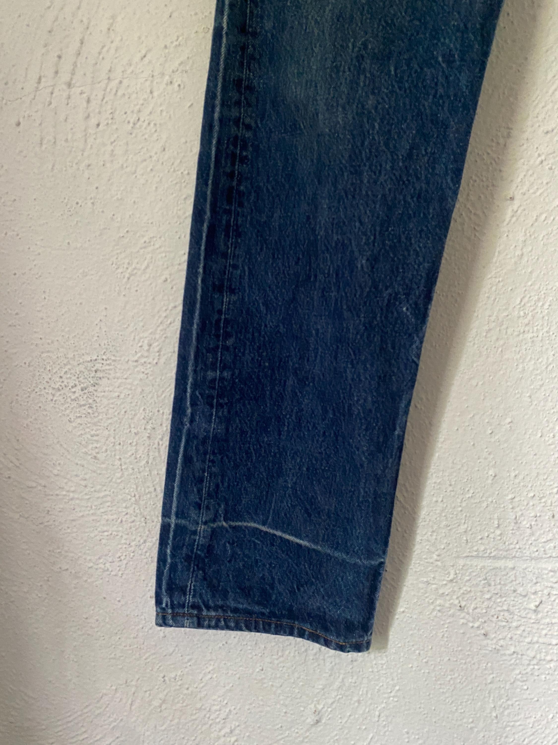 Levi's 501xx Dark Wash Denim Jeans W 31 L 33 Small/Medium Mid Rise Straight Leg