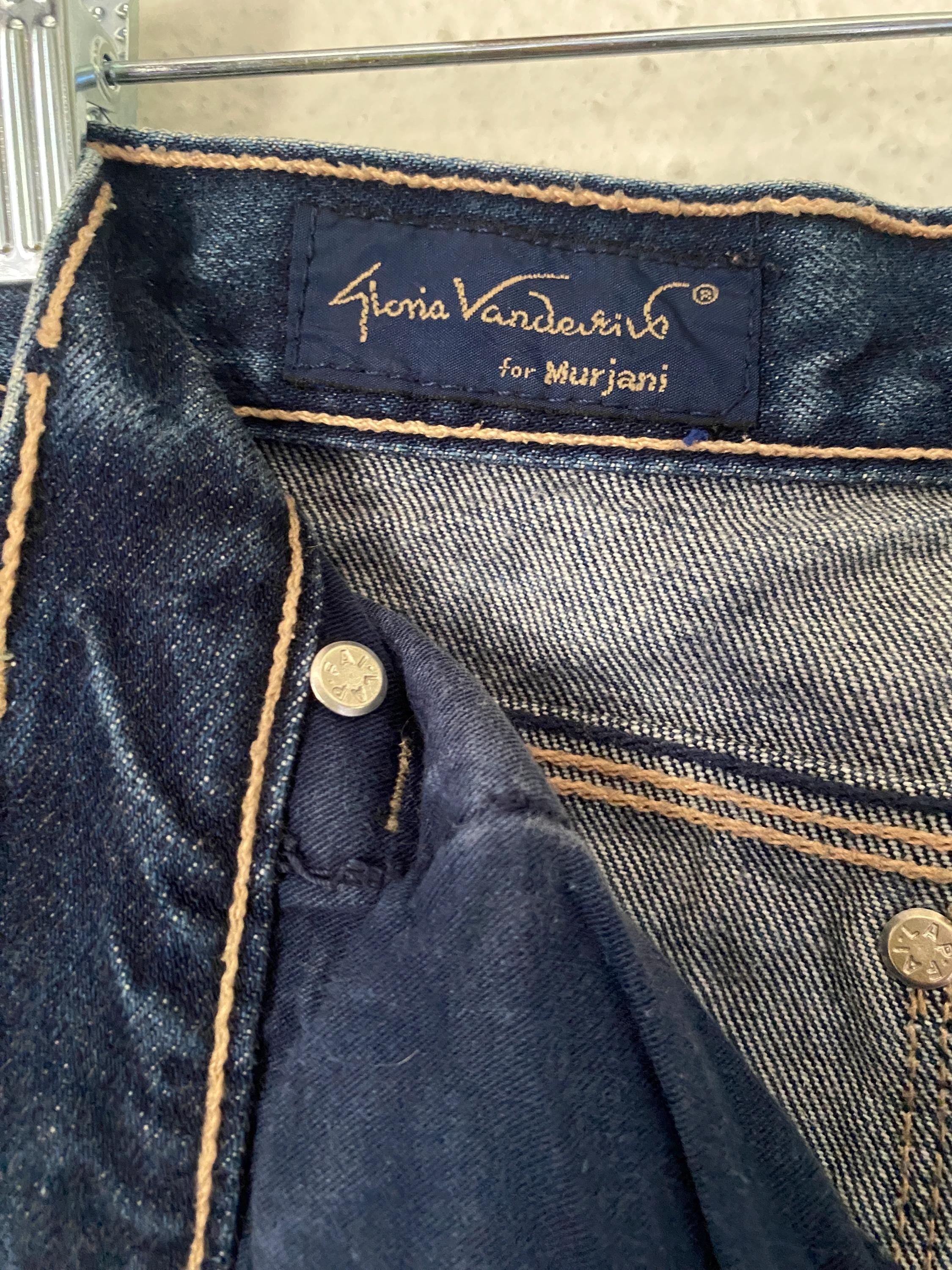 1970s Gloria Vanderbilt for Murjani Dark Blue Denim Jeans Size Small Cotton Straight Leg High Waist