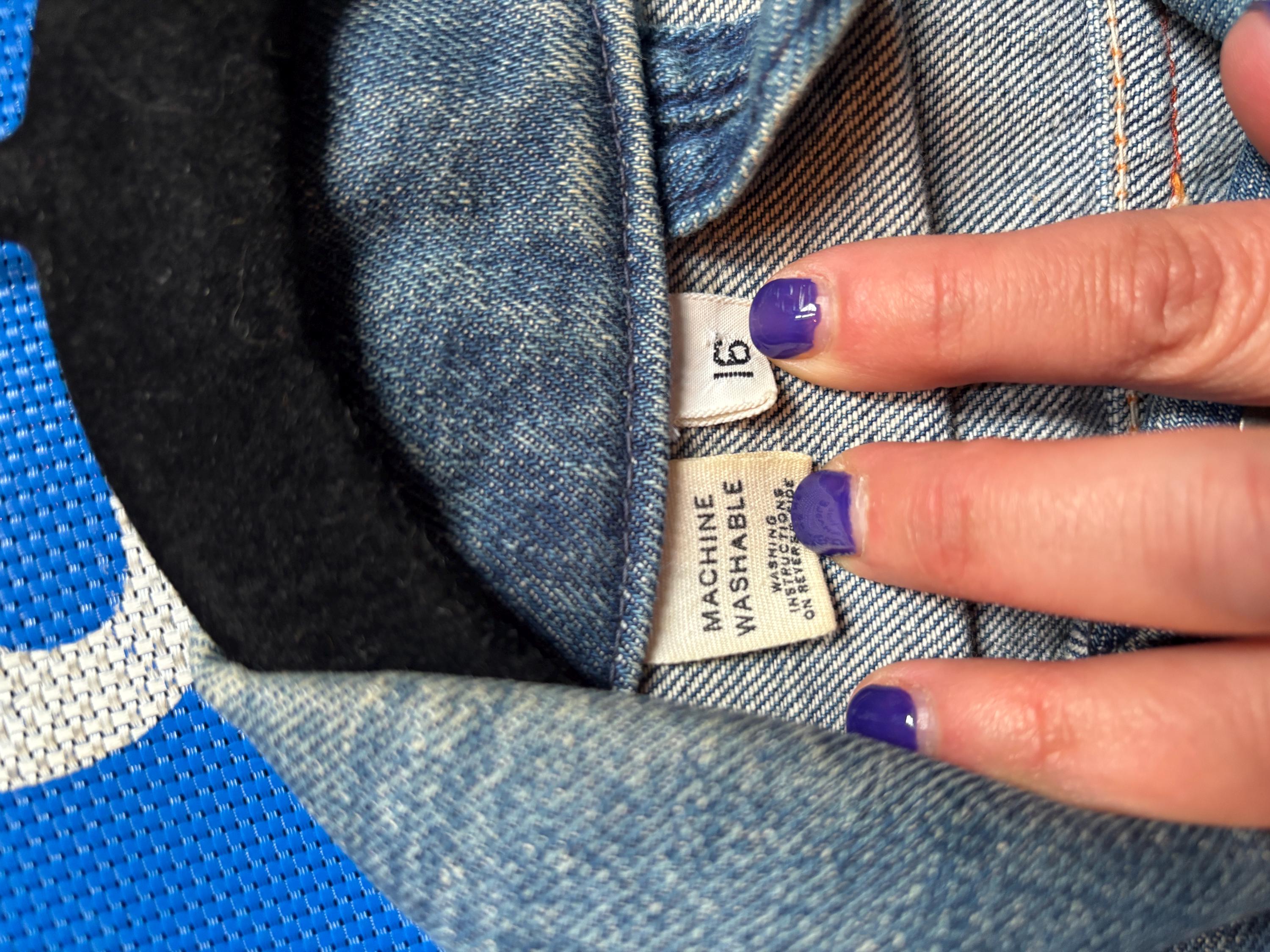 Vintage 70s Maverick Denim Jacket with Patches Distressed Blue Jean Size Women’s XS S 16 Youth